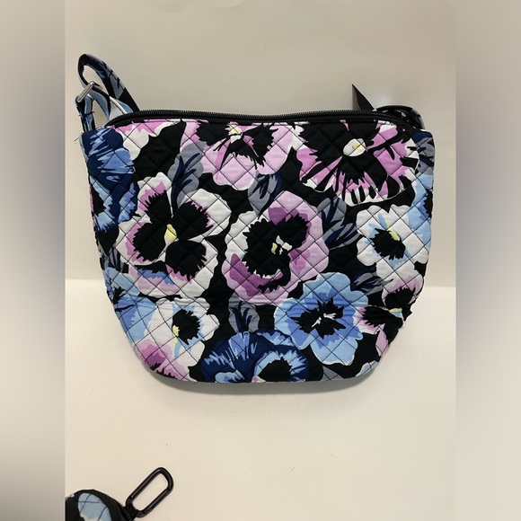 Vera Bradley Bucket Bag and AirPod Case in Plum Pansies EUC - Picture 4 of 6
